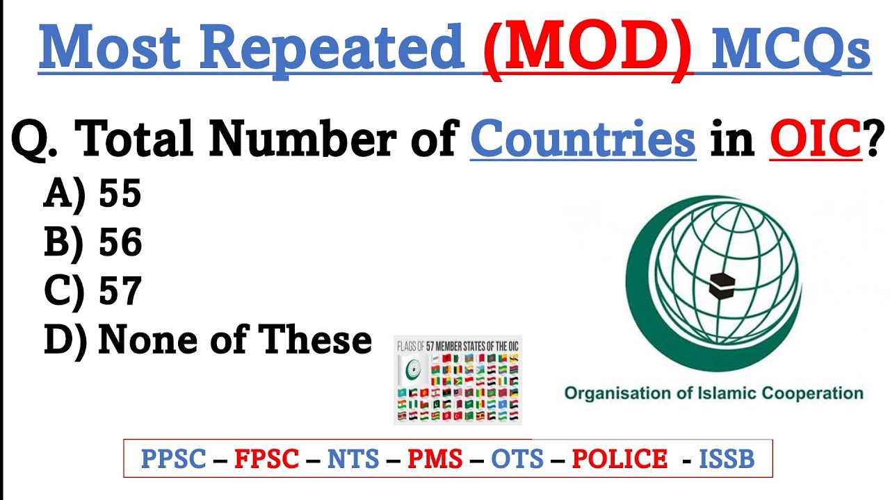 Ministry of Defence (MOD) Most Repeated Past Papers MCQs | ad, sub inspector, udc, ldc past paper