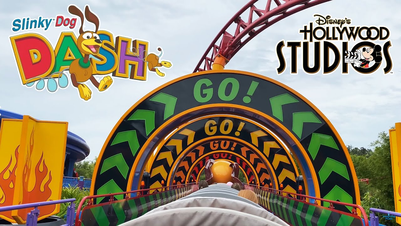 4K Slinky Dog Dash FULL RIDE THROUGH + Queue - Disney's Hollywood Studios