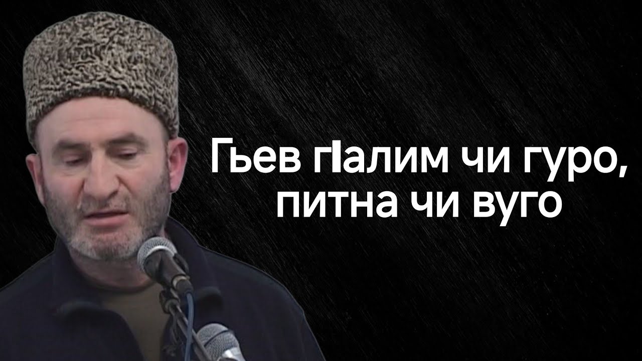 Гьев гIалим чи гуро, питна чи вуго