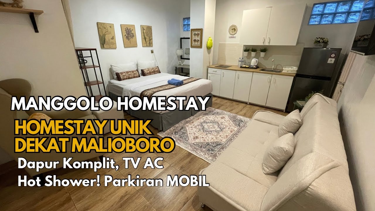 Homestay Unik Murah dekat Malioboro; Manggolo Homestay fasilitas Lengkap Parkir Mobil Luas