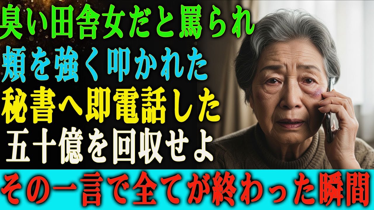 「臭い田舎女が、ここに何の用？」 そう言って、嫁はホテルのロビーで私の頬を叩いた。 私はすぐに秘書室長へ電話をかけた。 「朴（パク）君、あの家に貸している五十億、今すぐ全額回収しろ。会社も潰せ。」
