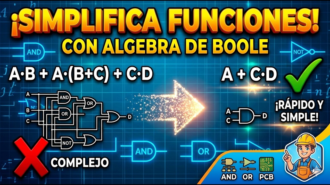 Conozca el Algebra de Boole para simplificar funciones Lógicas.