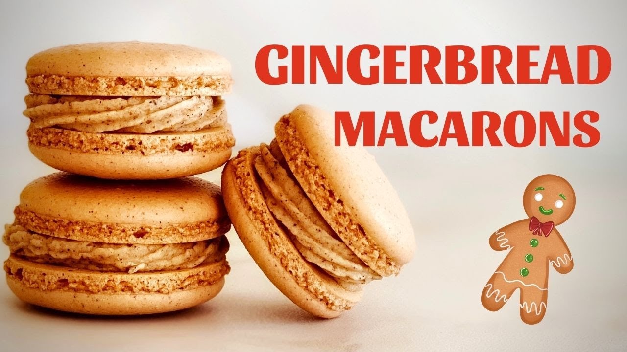 Gingerbread Macarons Using Swiss Method