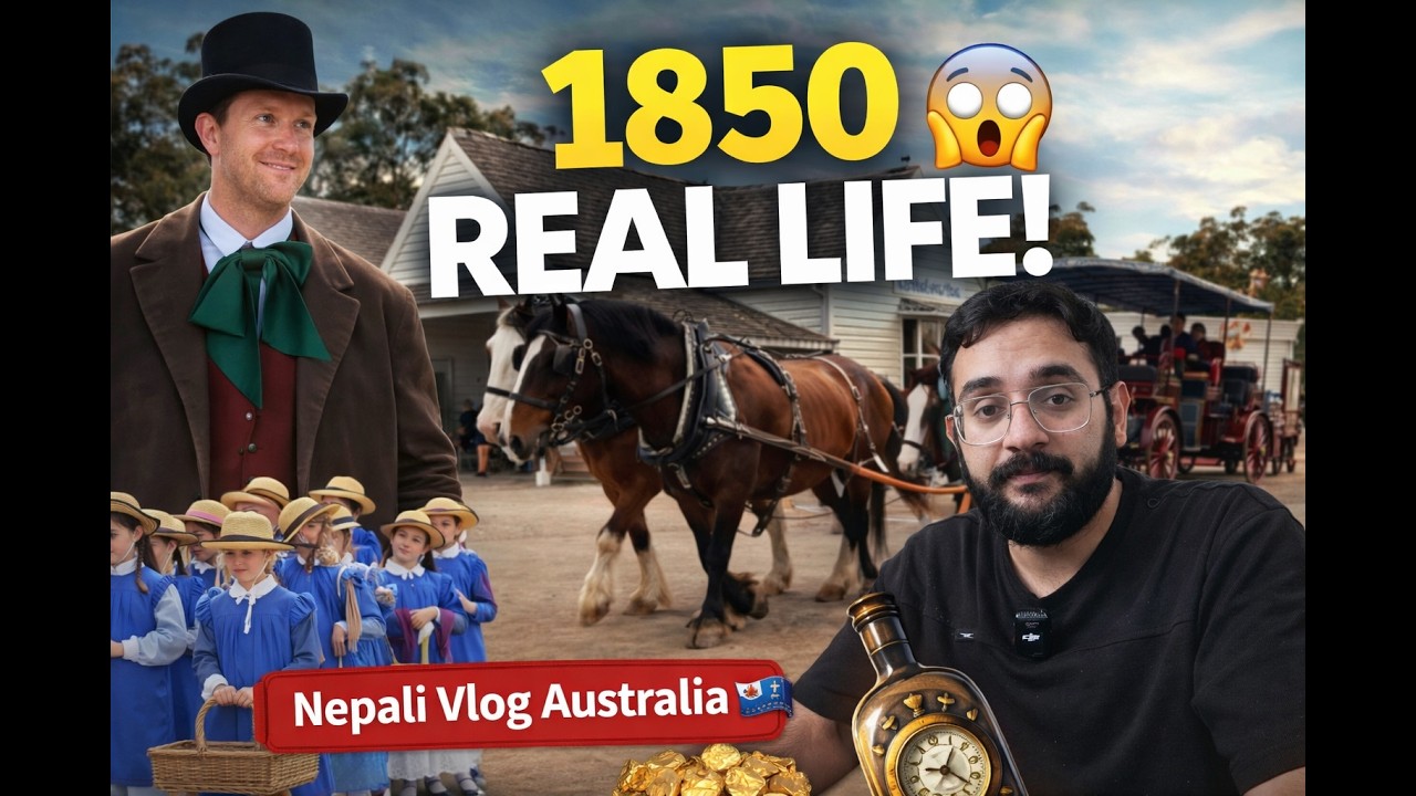 Time Travel to 1850 Gold Rush  | Sovereign Hill Ballarat | Nepali Vlog Australia 🇦🇺