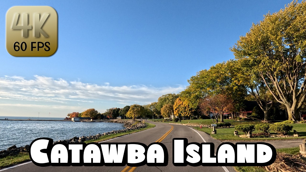 Driving Around Beautiful Catawba Island, Ohio in 4k Video