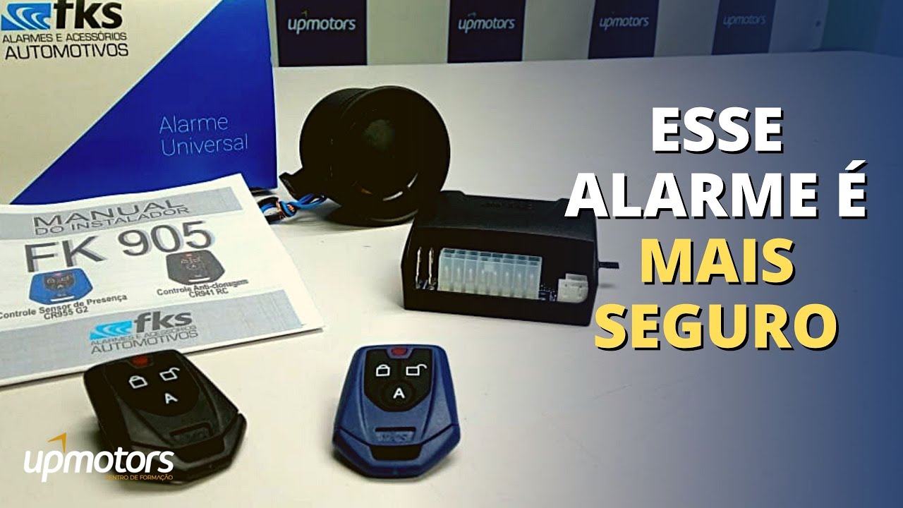ALARME com SENSOR DE PRESENÇA FKS FK905 a maior segurança pro seu carro ; UPMOTORS