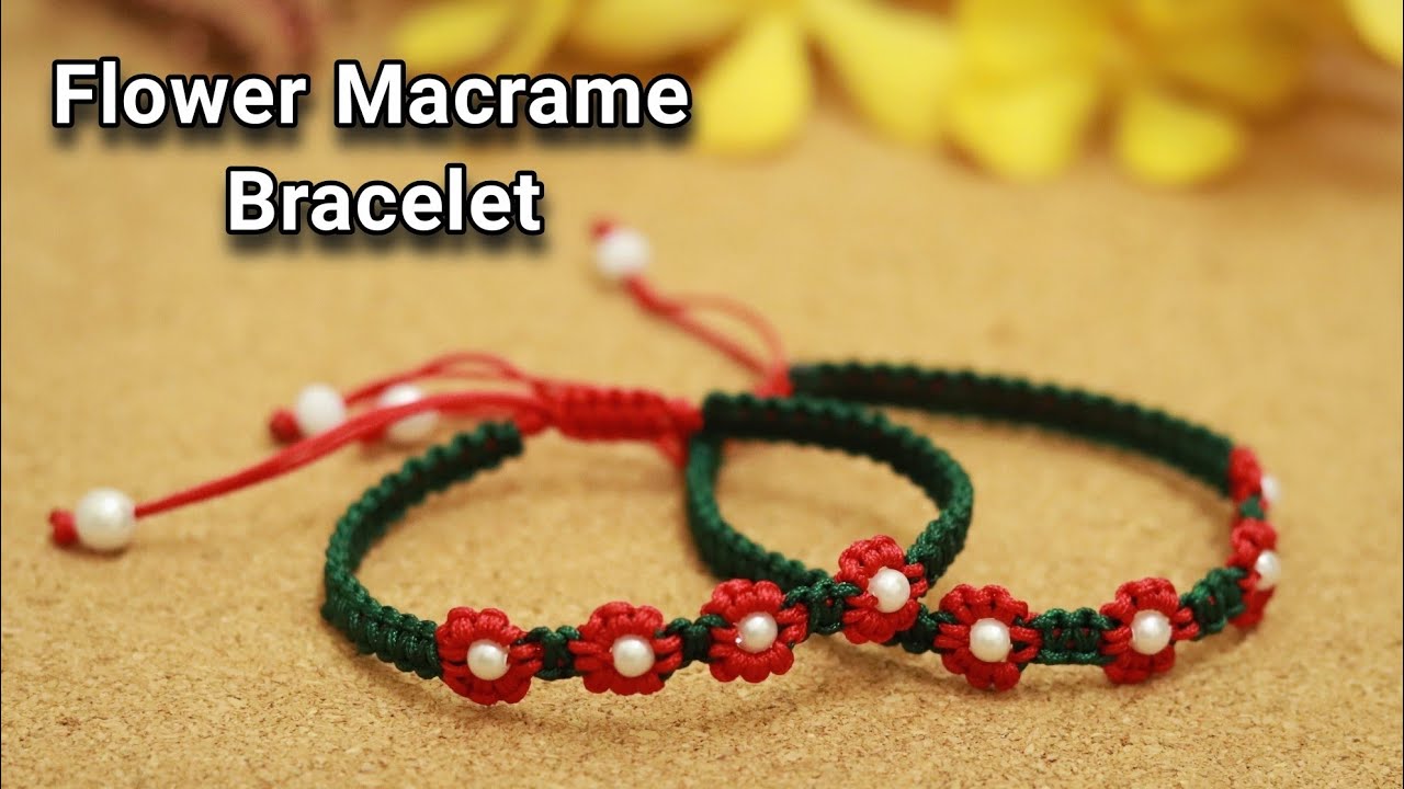 How to make macrame bracelet | Diy | Macrame flower bracelet #diy #howto #macrame #bracelet