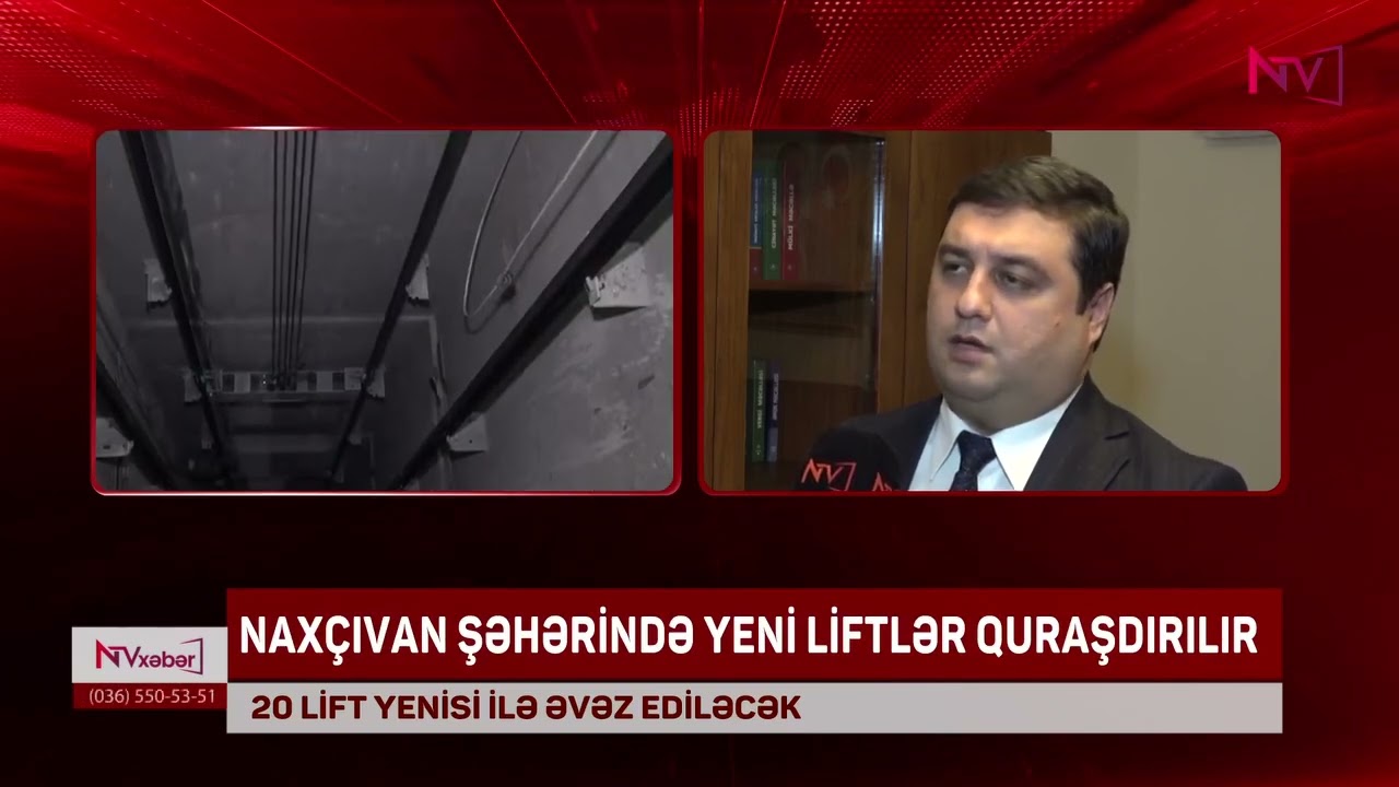 Naxçıvan şəhərində yerləşən çoxmərtəbəli yaşayış binalarında yeni liftlər quraşdırılır