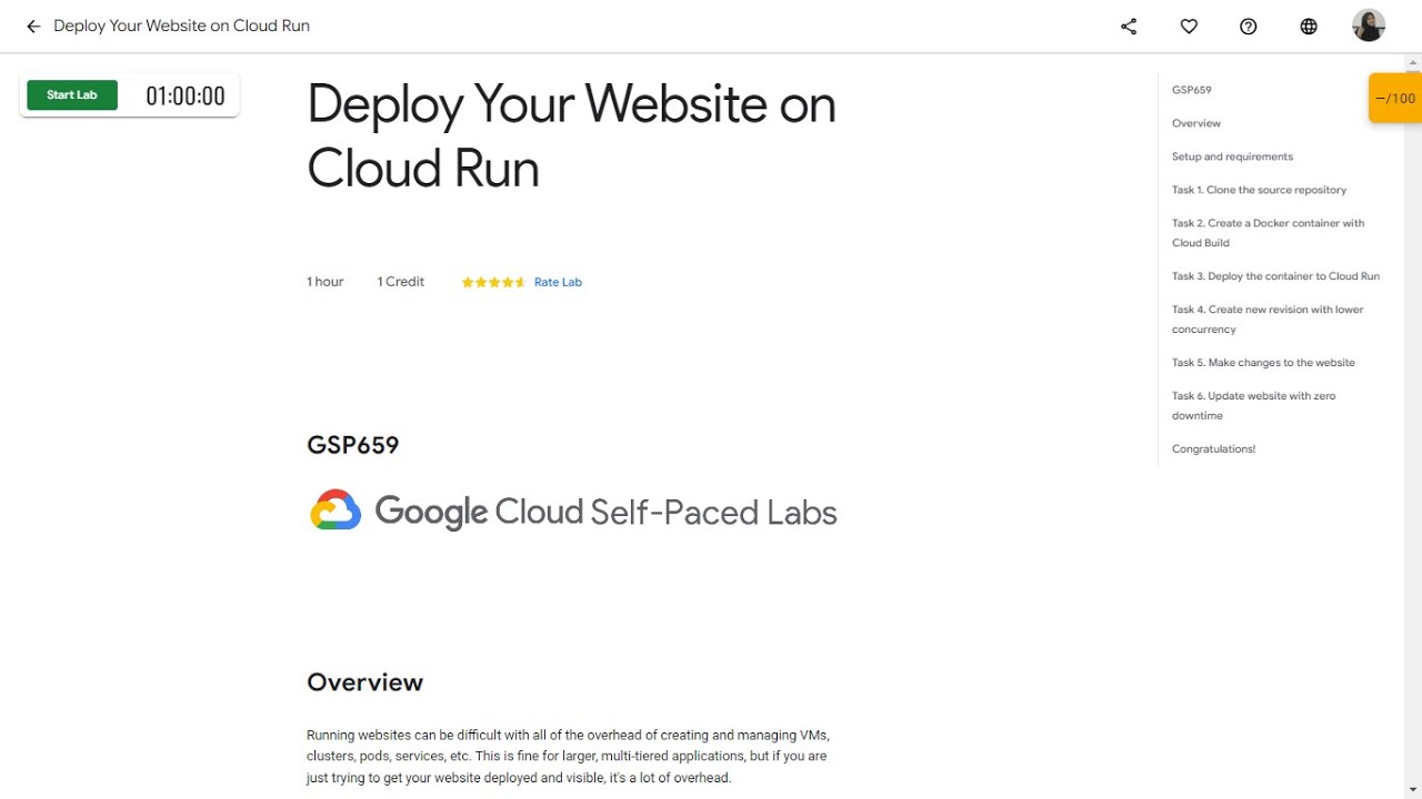 Deploy Your Website on Cloud Run GSP659