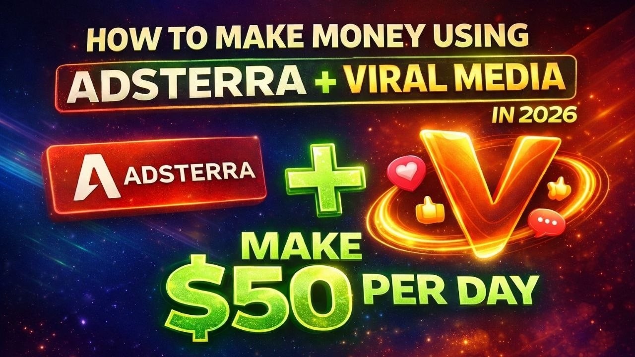 How to make money using Adsterra and Viral media in 2026 (50$ per day)