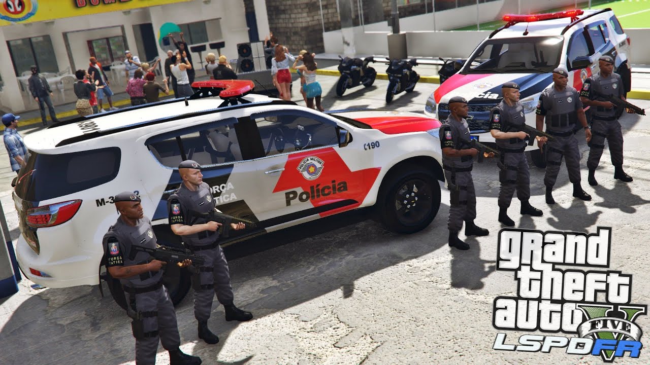 GTA V PMESP - FORÇA TÁTICA ACABANDO COM BAILE FUNK NA COMUNIDADE | HOUVE TROCA DE TIROS NA FAVELA