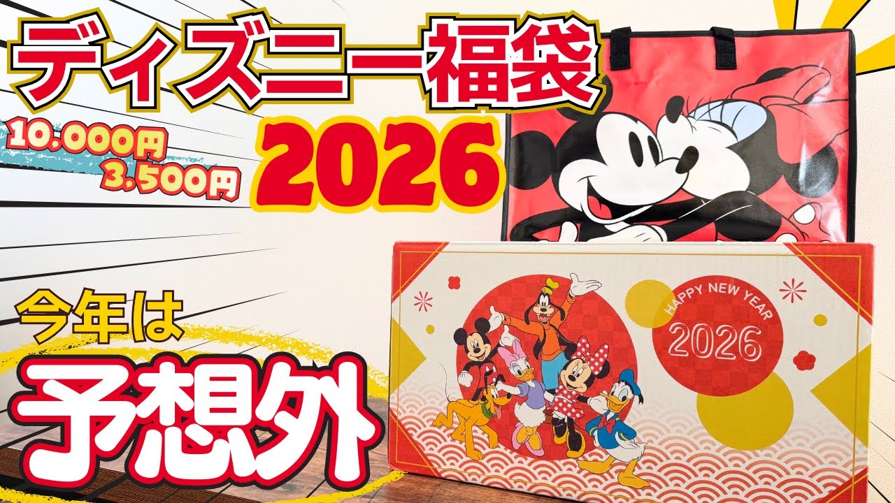 【ディズニー福袋】お得すぎるディズニーストアの福袋を2種類開封！！【2026】