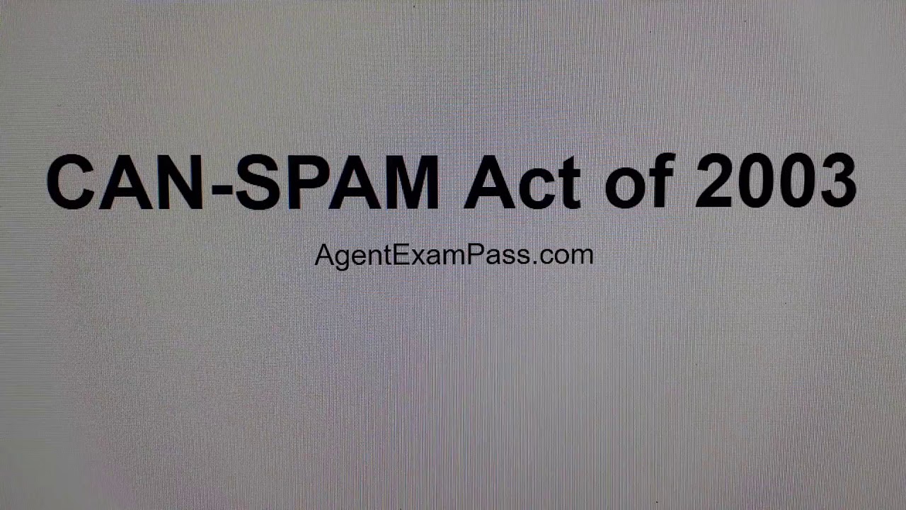 373 CAN-SPAM Act of 2003 Free Real Estate License Exam Words Questions AgentExamPass.com