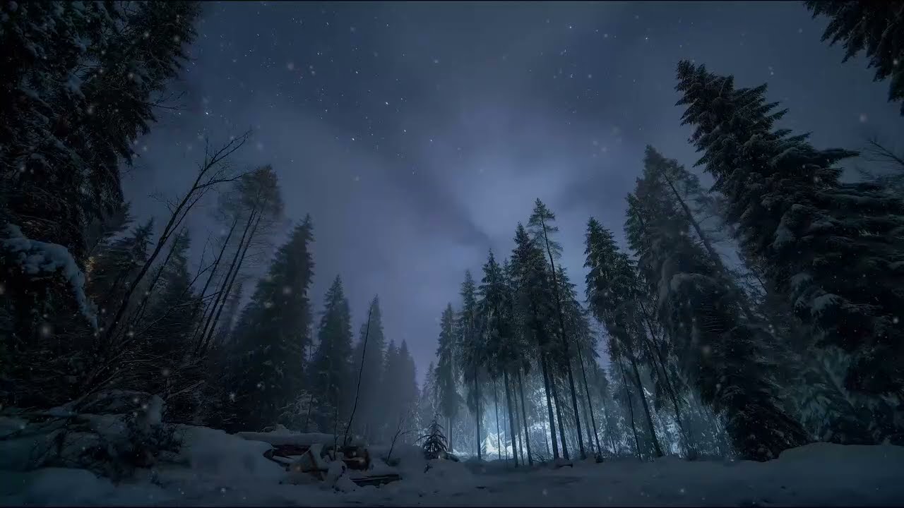dark forest with soft snow (sleep mix)