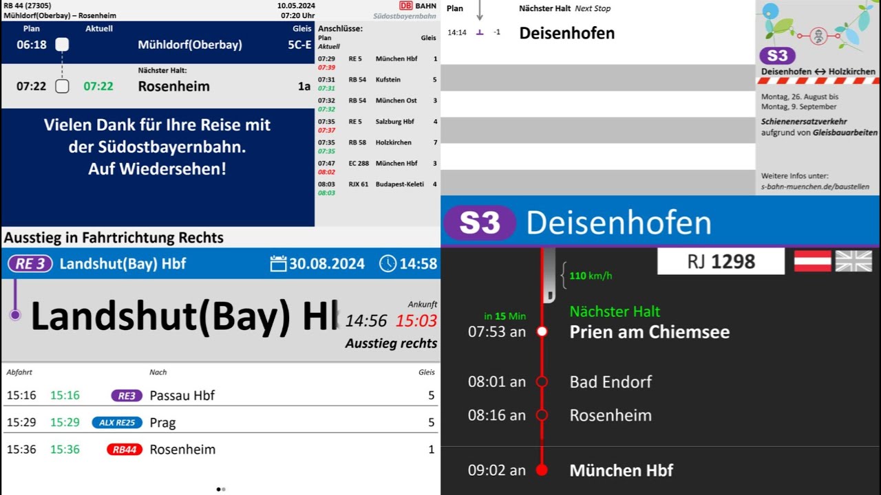 Ansagen Mix #14 mit SOB, S-Bahn München, DB Regio, ÖBB und Waldbahn