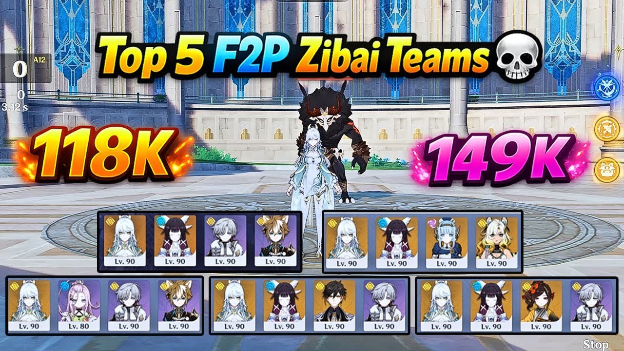 Top F2P Zibai Team!? 💀 DPS Test Dummy++ &ndash; Watch the INSANE Results! | Genshin Impact