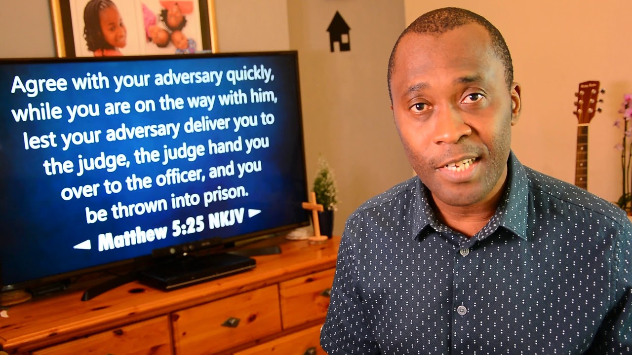 ◄ Matthew 5:25 ► Agree with your adversary quickly, while you are on the way with him...