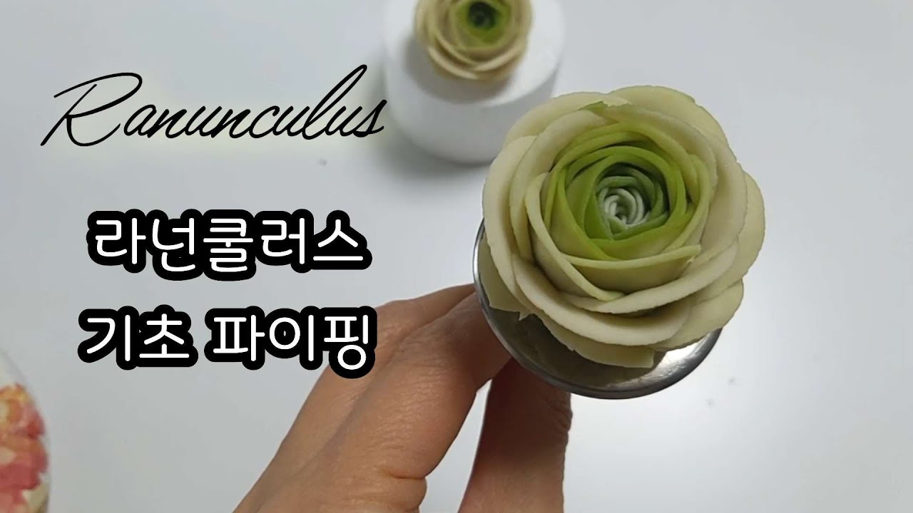 앙금플라워 기초 라넌쿨러스 파이핑/네일돌리기 연습
