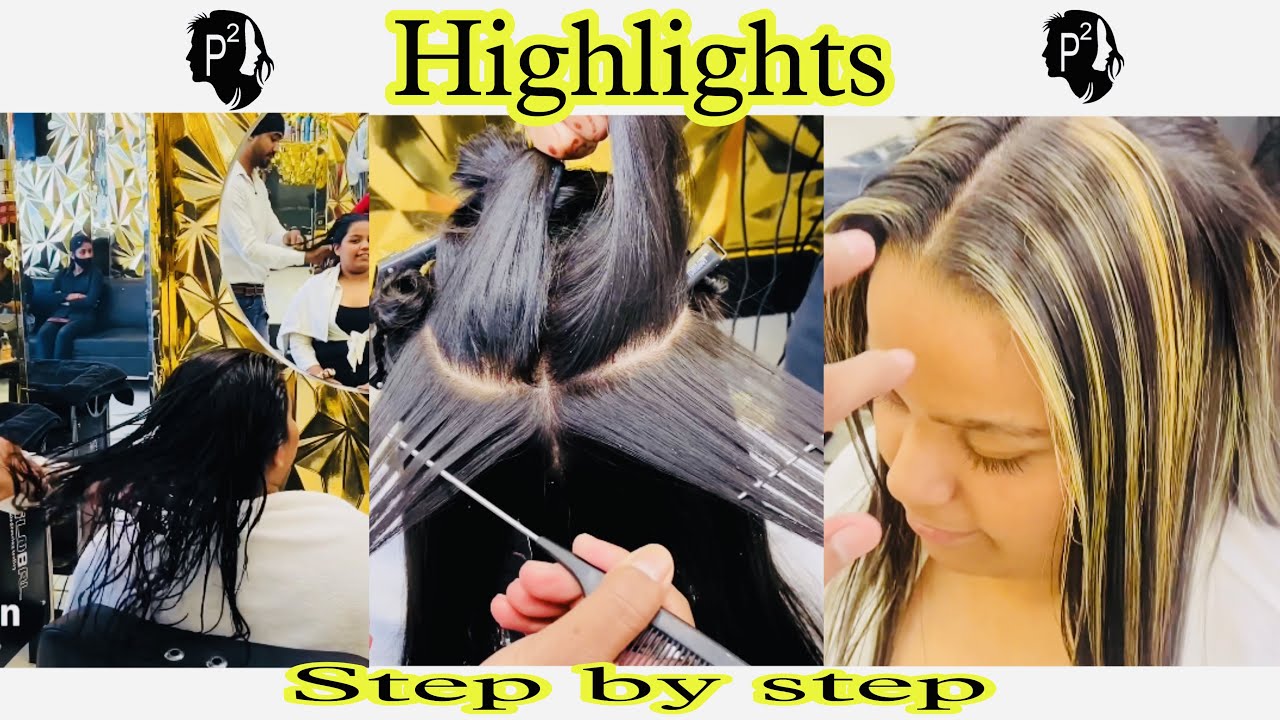 Highlight Color technique || Step by step || P SQUARE SALON