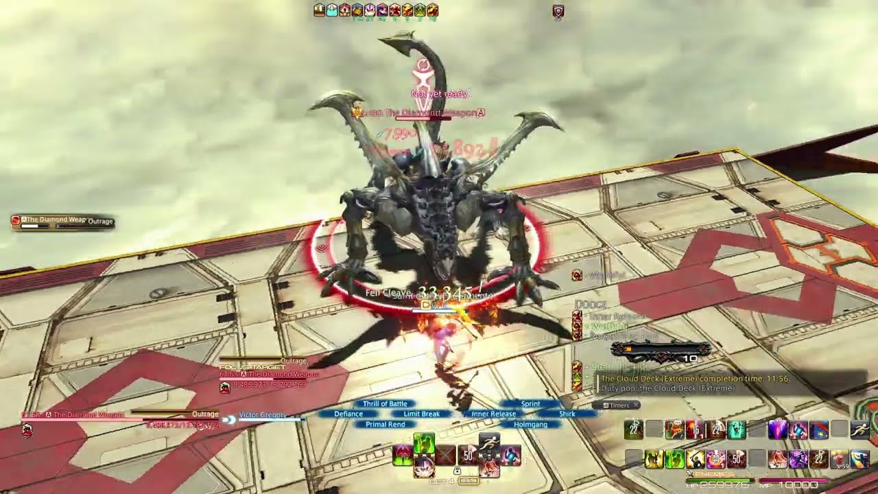 Final Fantasy XIV - The Cloud Deck (Extreme) (Solo WAR) [0:11:46]