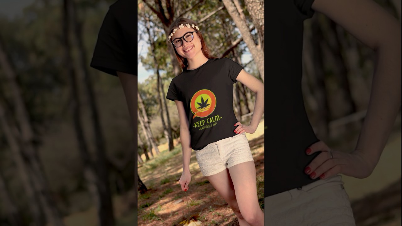 Keep Calm T-shirt Keep Calm and Roll Up Leaf Cannabis Lover Marijuana Weed