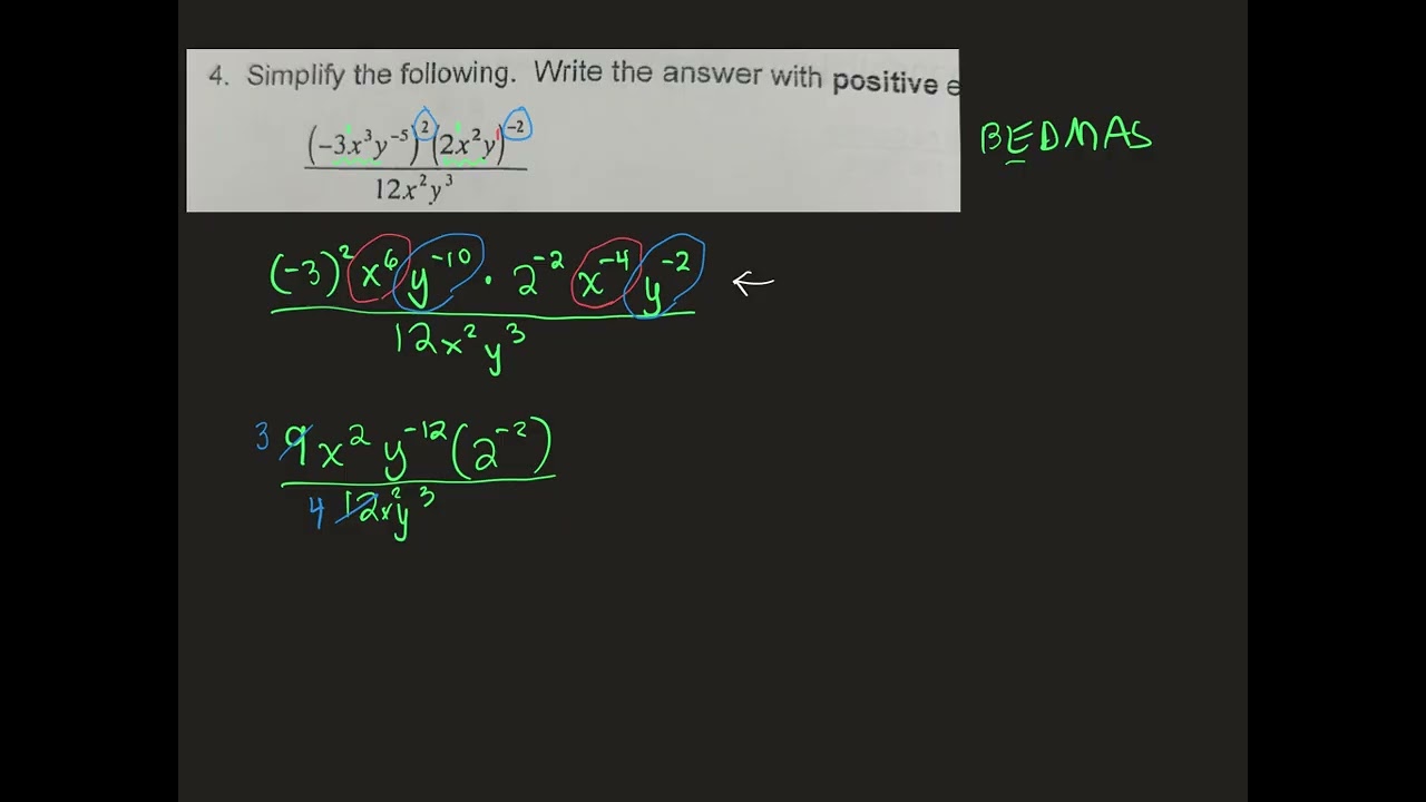 Simplifying Exponential expressions