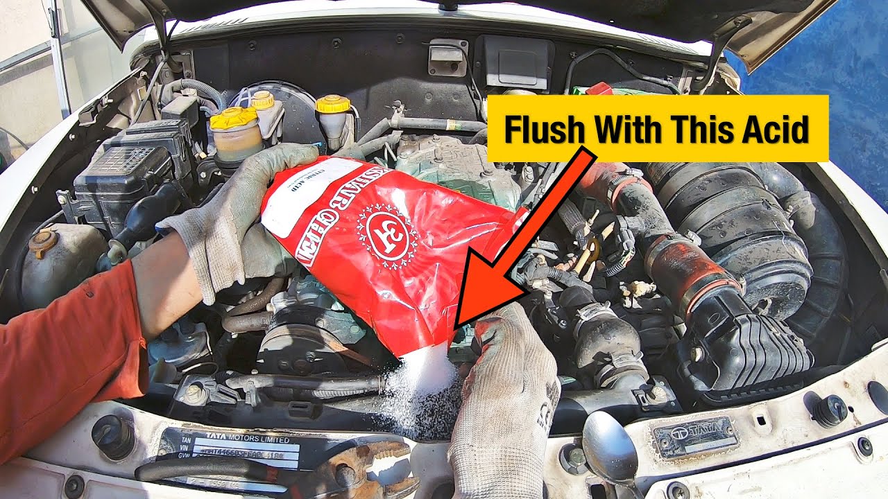 Radiator Flush With Citric Acid DIY|| Cooling System Flush At Home Tata Sumo Gold