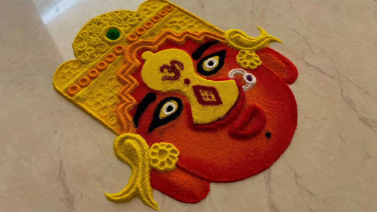 आई रेणुका माऊली 🌸🙏🏻 रांगोळी / नवरात्री special rangoli/ Navratri/ navratri devi rangoli