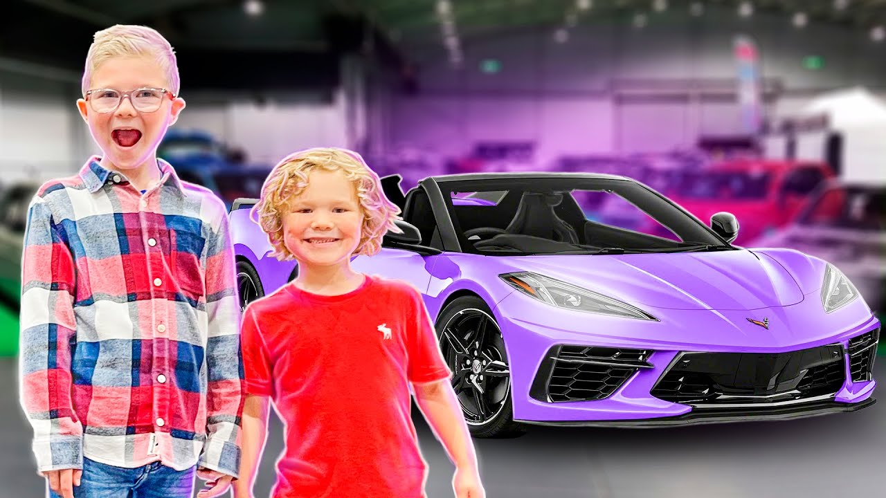 Kids Take Over Car and Boat Show! Kids Play and See COOL Cars!