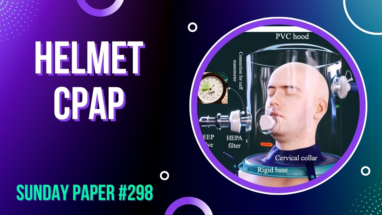Helmet CPAP na Insuficiência Respiratória Hipoxêmica (ELMO) #298 - SUNDAY PAPER | Ivens Giacomassi