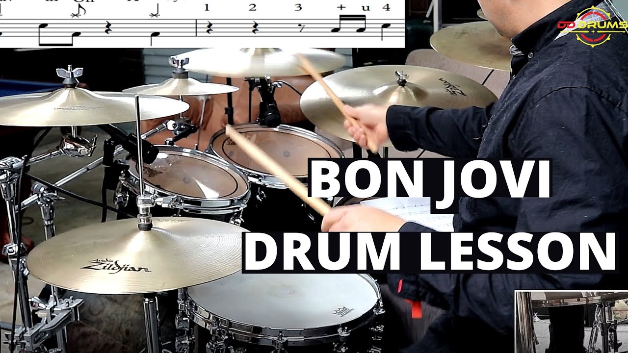 Как играть Livin' on a Prayer группы Bon Jovi на барабанах — Урок игры на барабанах
