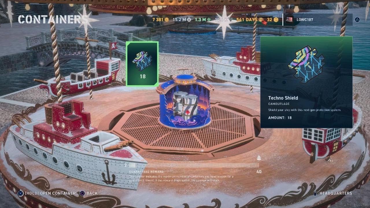 World of warships legends, 40 mystic lantern containers.