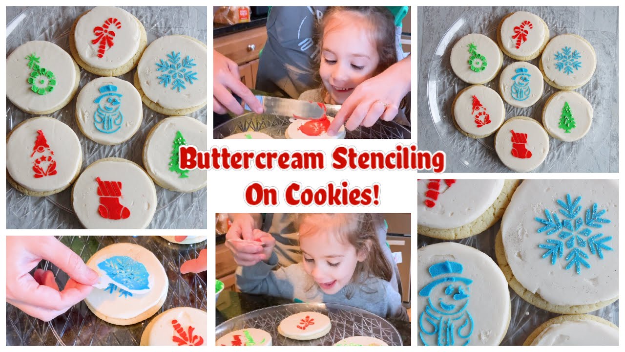 Buttercream Stenciling on Cookies