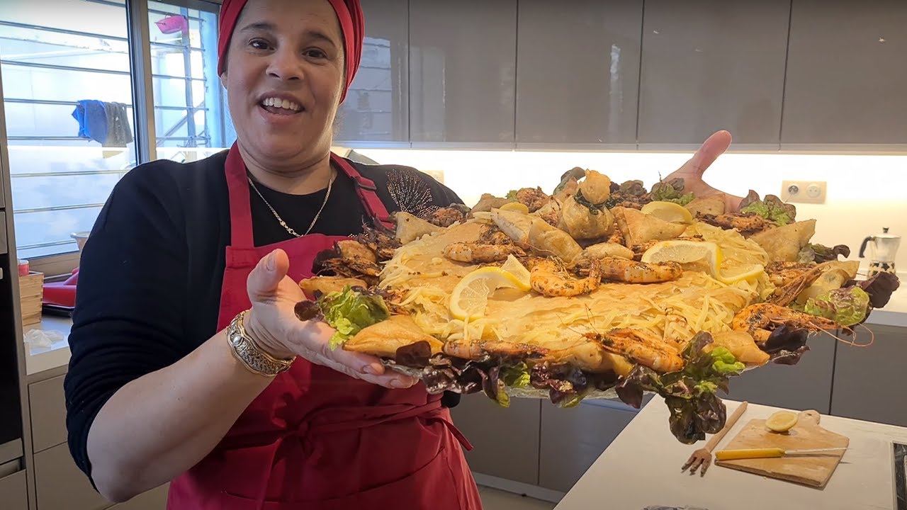 4K 🍤🦑😋 وأخيرا صاوبت البسطيلة بالحوت وتنهديها الجميع المتتبعات ديالي لي تنحماق عليهم