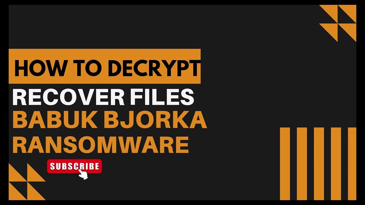 How to Decrypt & recover fIles from babuk bjorka Ransomware | Remove Babuk2 Virus Files #Bjorka