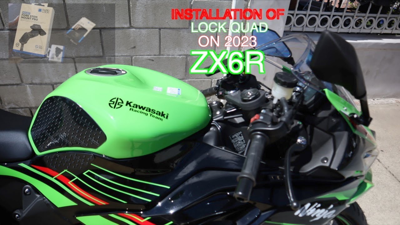 Installing Quad Lock Phone Mount  On My 2023 Zx6r #bikers
