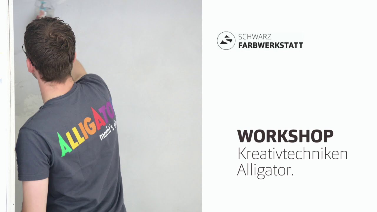 Alligator Kreativtechniken Schulung Wandgestaltung Schwarz Farbwerkstatt