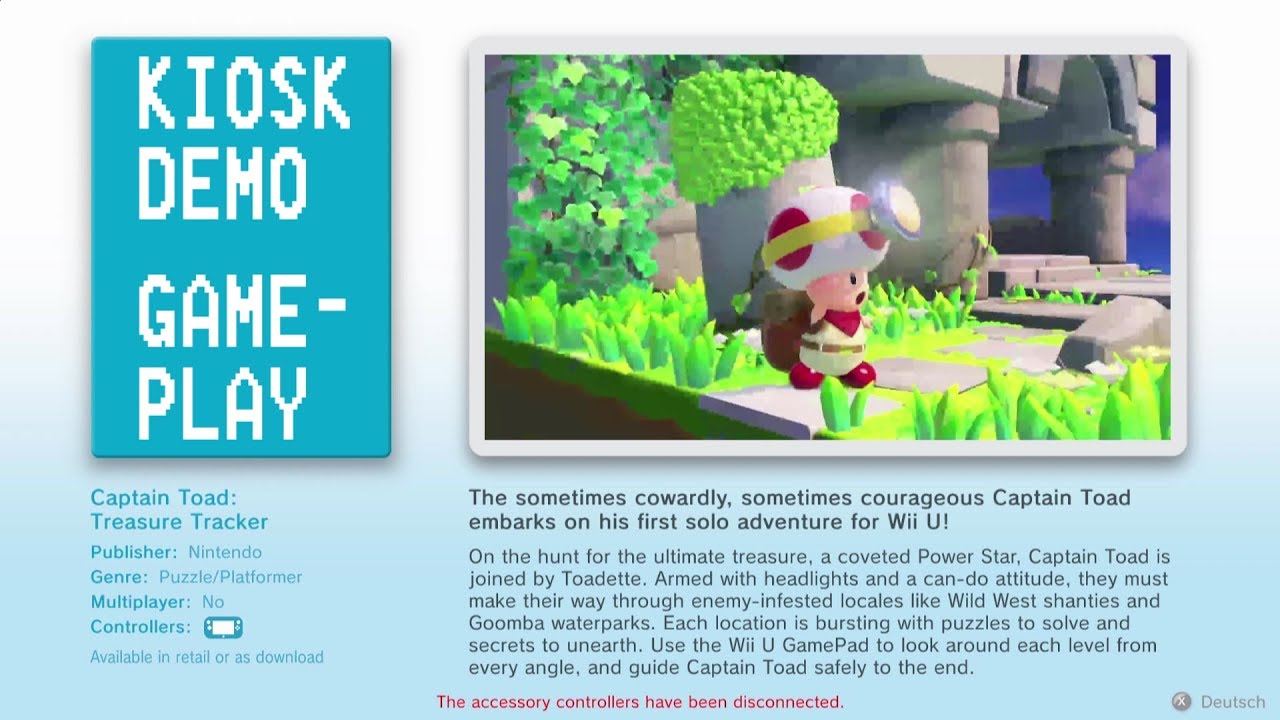 Captain Toad Treasure Tracker INTERACTIVE DEMO GAME PLAY [Wii U Kiosk Demo Unit]