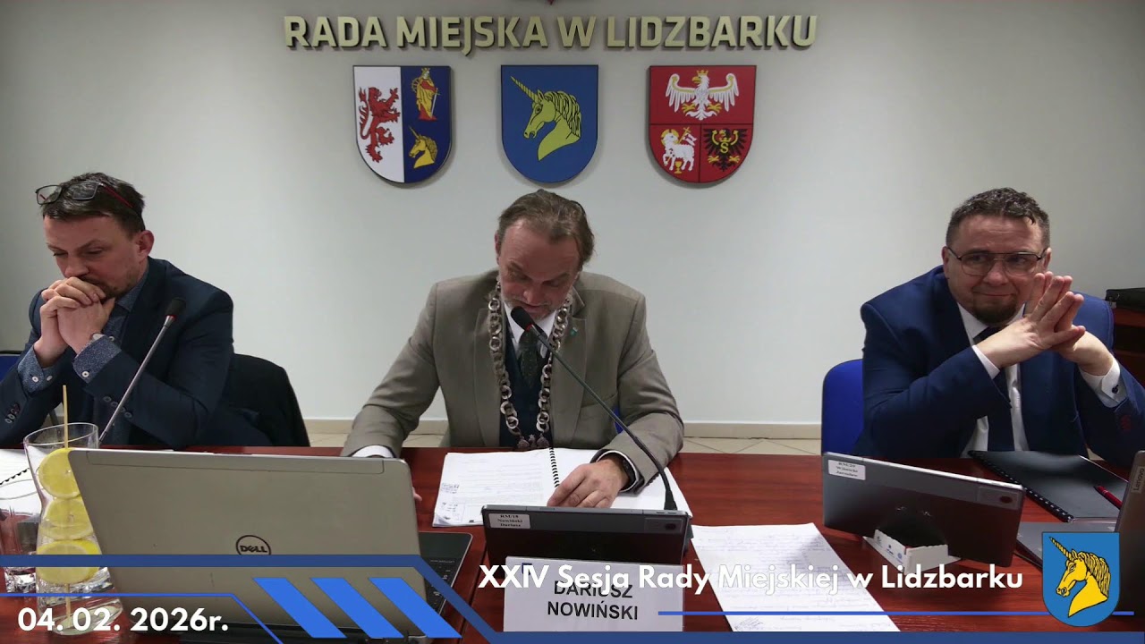 XXIV Sesja Rady Miejskiej w Lidzbarku - 04. 02. 2026r.
