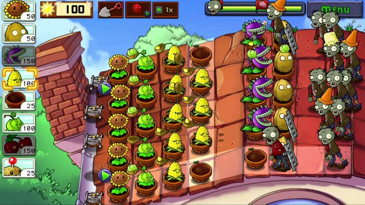 Plants vs Zombies - Android Gameplay | Adventure | Roof | Level 3