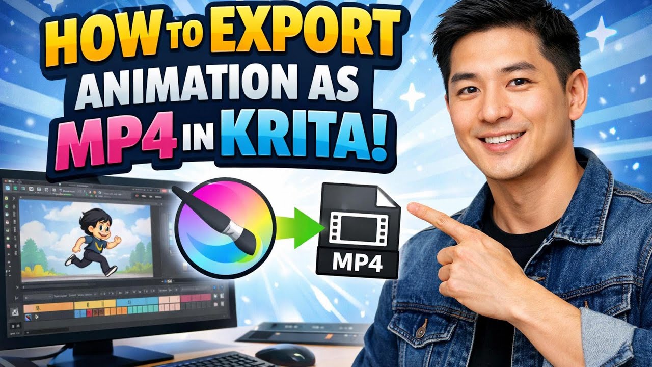 How to EXPORT ANIMATION as MP4 in Krita (Step by Step) 2026