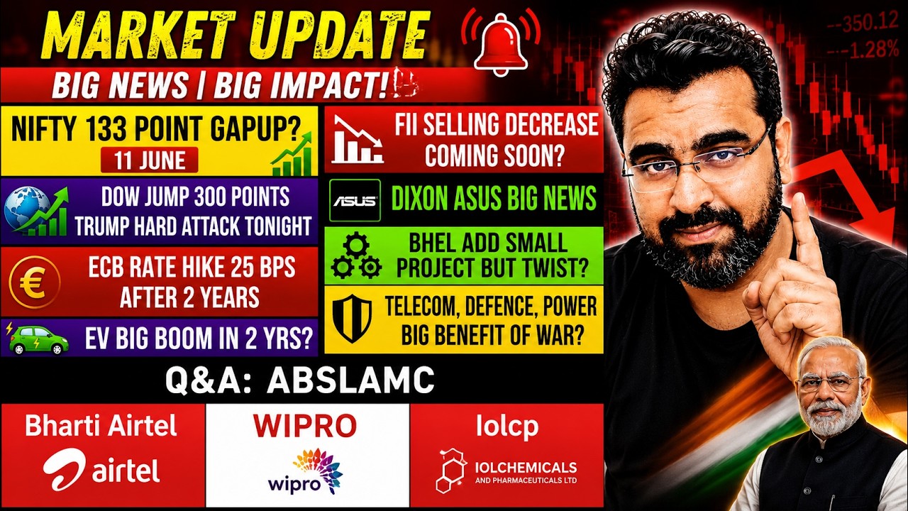 Nifty Gap Up 13 Points? Trump Attack Tonight | Dixon News | BHEL | Bharti Airtel | Wipro | IOLCP