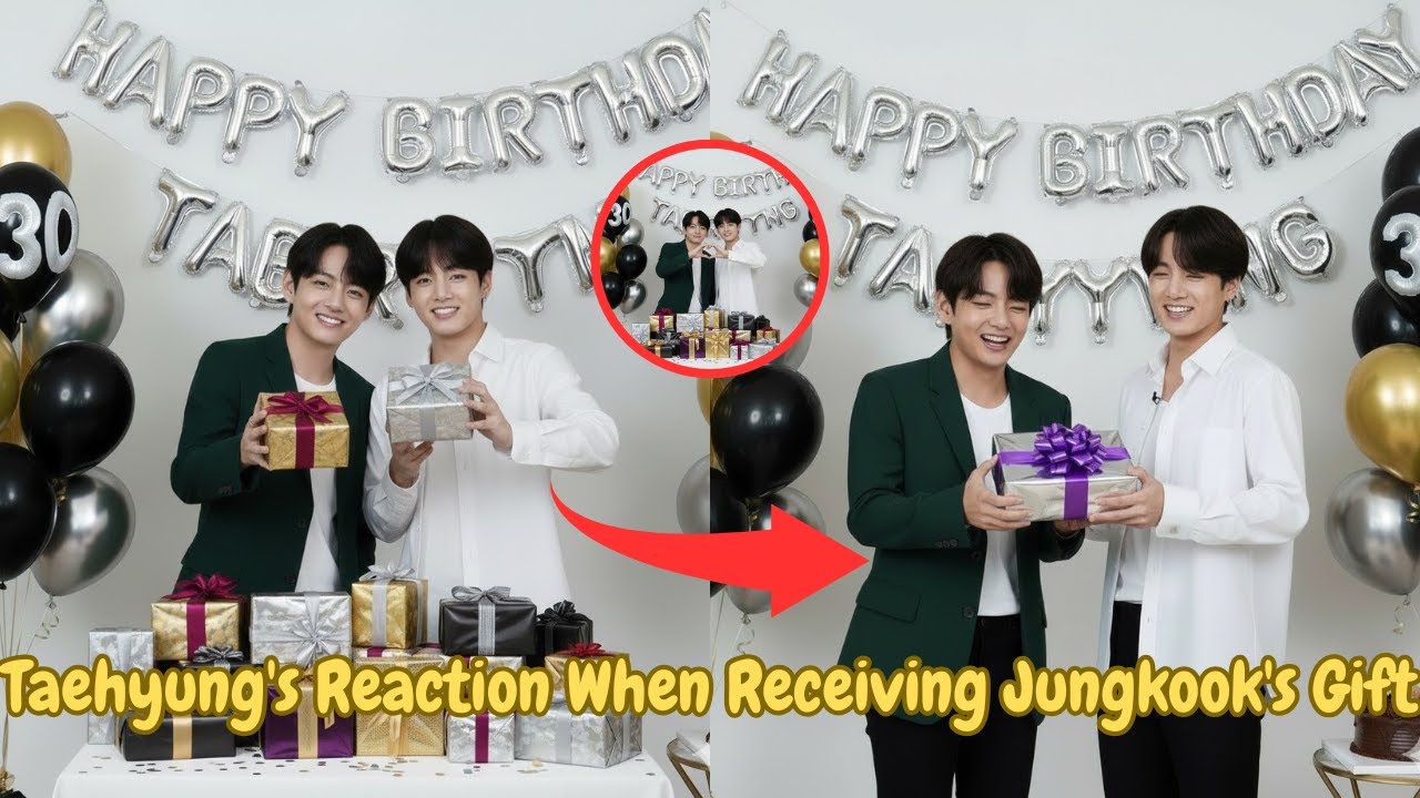 Jungkook gives Taehyung a super fancy gift for his 30th birthday, here's his reaction!