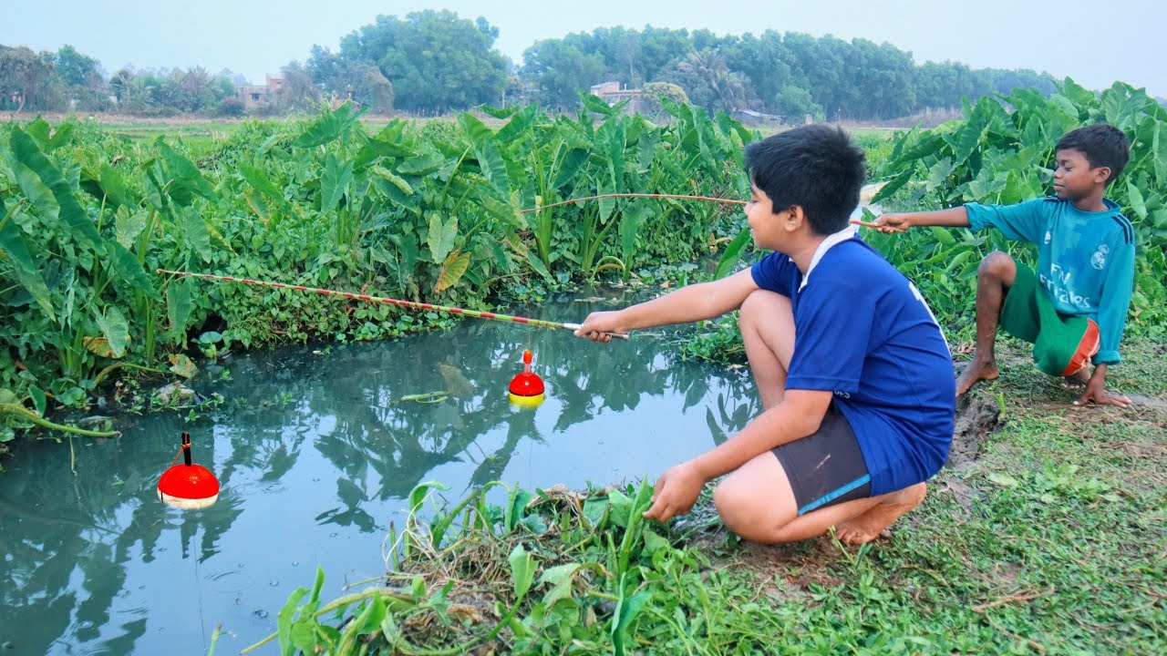 Fishing Video || Everyone was impressed to see Smart brothers fishing in the beautiful village canal