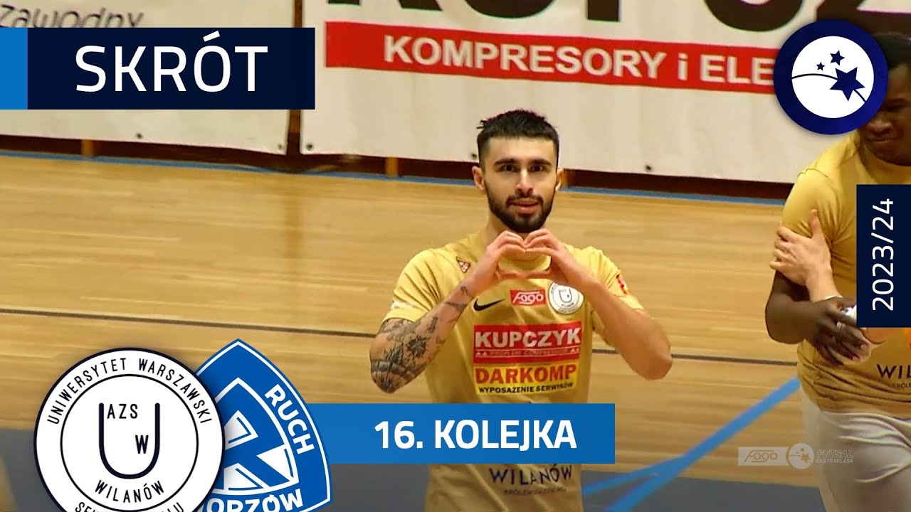 AZS UW DARKOMP - Ruch Chorzów 6:4 | SKRÓT | 16. kolejka (2023/24)
