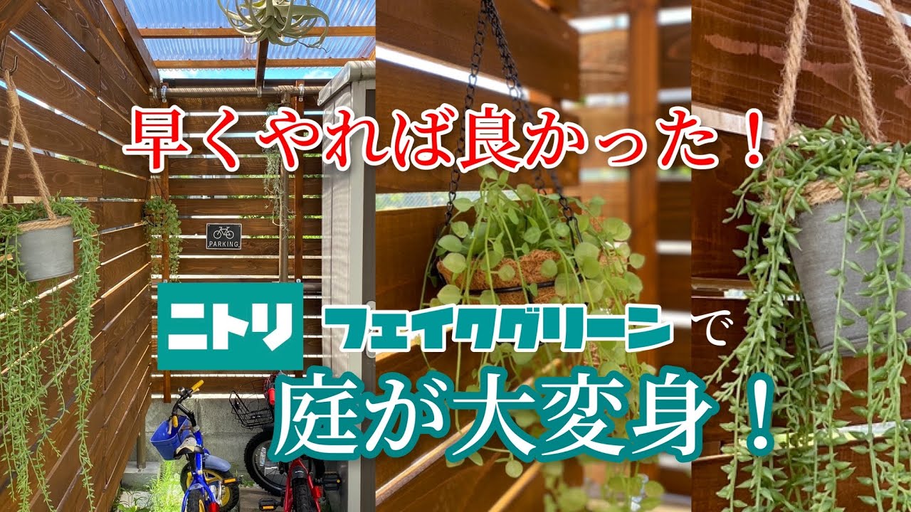 【やらないと損】ニトリのフェイクグリーンがまるで本物/decorate with japanese fake green（nitori）