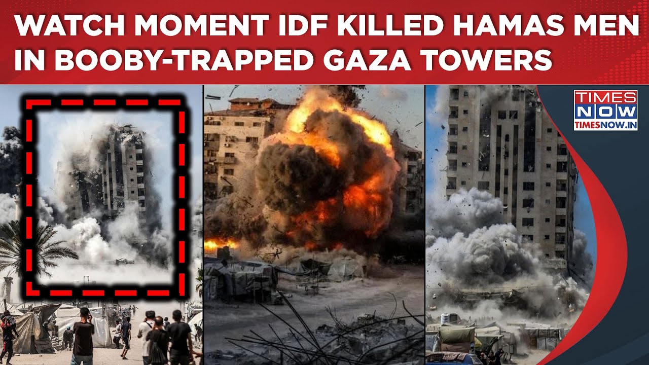 IDF Blows Up Hamas Terrorists In Booby-Trapped High-Rise Gaza Buildings| On Cam: Massive Explosion