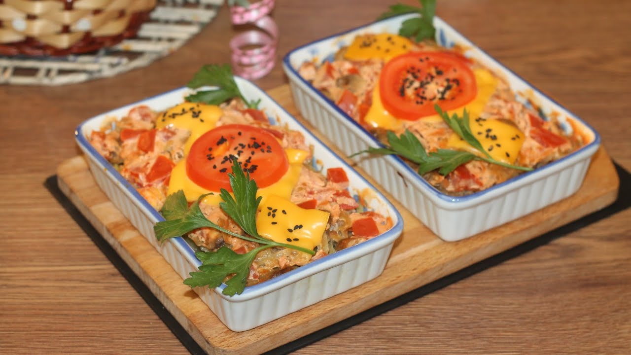 Маринованное мясо с картофелем и грибами