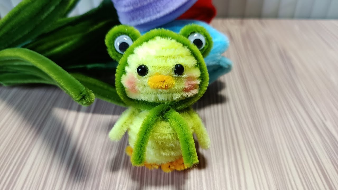 Tutorial ganci bebek lucu kawat bulu | How to make a duck keychai from fuzzy wire