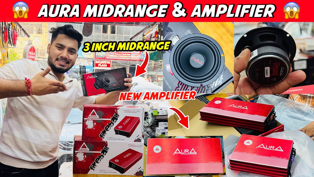 Aura 3 inch Midrange 😱🔥4 Channel amplifier & Mono Amplifier